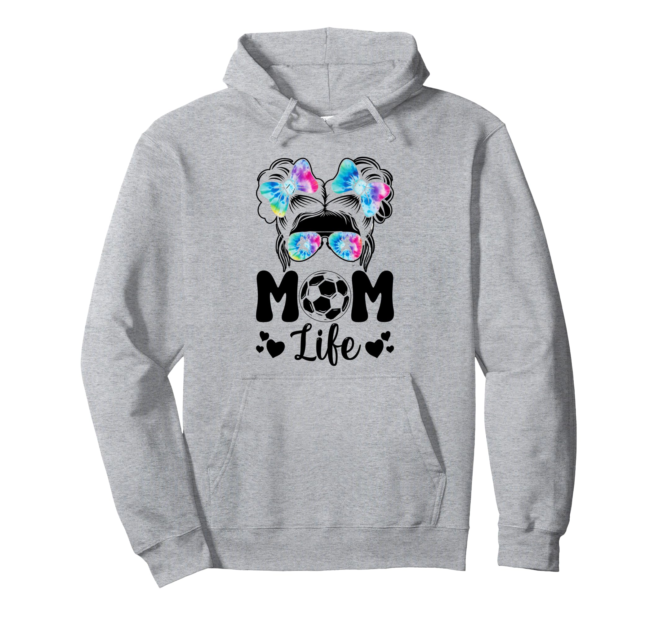 Soccer Karate Mom Life Messy Bun Leopard Hoodie - Streetwear Style Unisex - T-Shirt, Sweatshirt, Hoodie