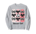Soccer Coquette Bow Soccer Soccer Sweatshirt - Unique Graphic Unisex - T-Shirt, Sweatshirt, Hoodie