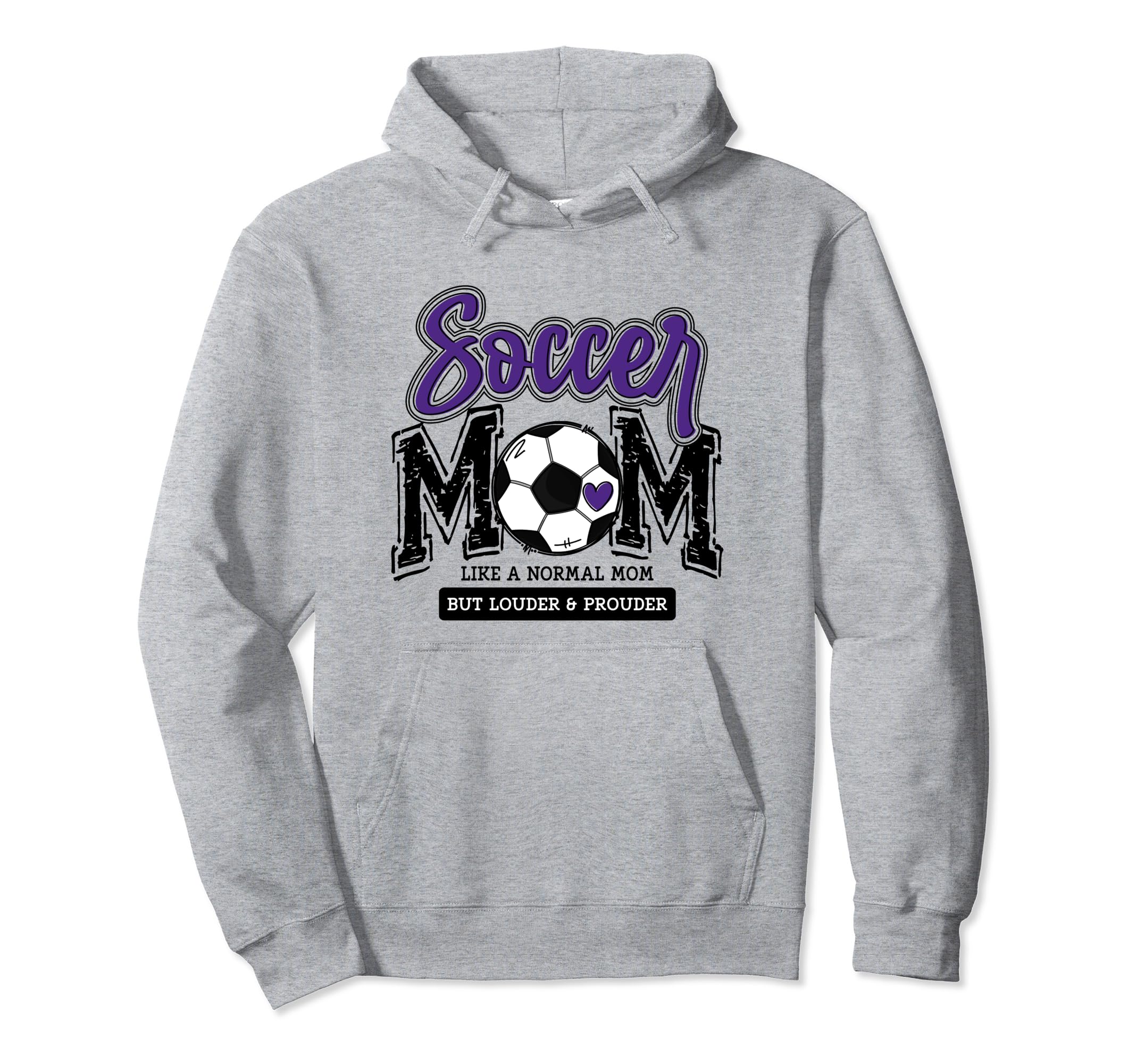 Soccer Mom Purple Soccer Player Calls Hoodie - Streetwear Style for Adults - T-Shirt, Sweatshirt, Hoodie