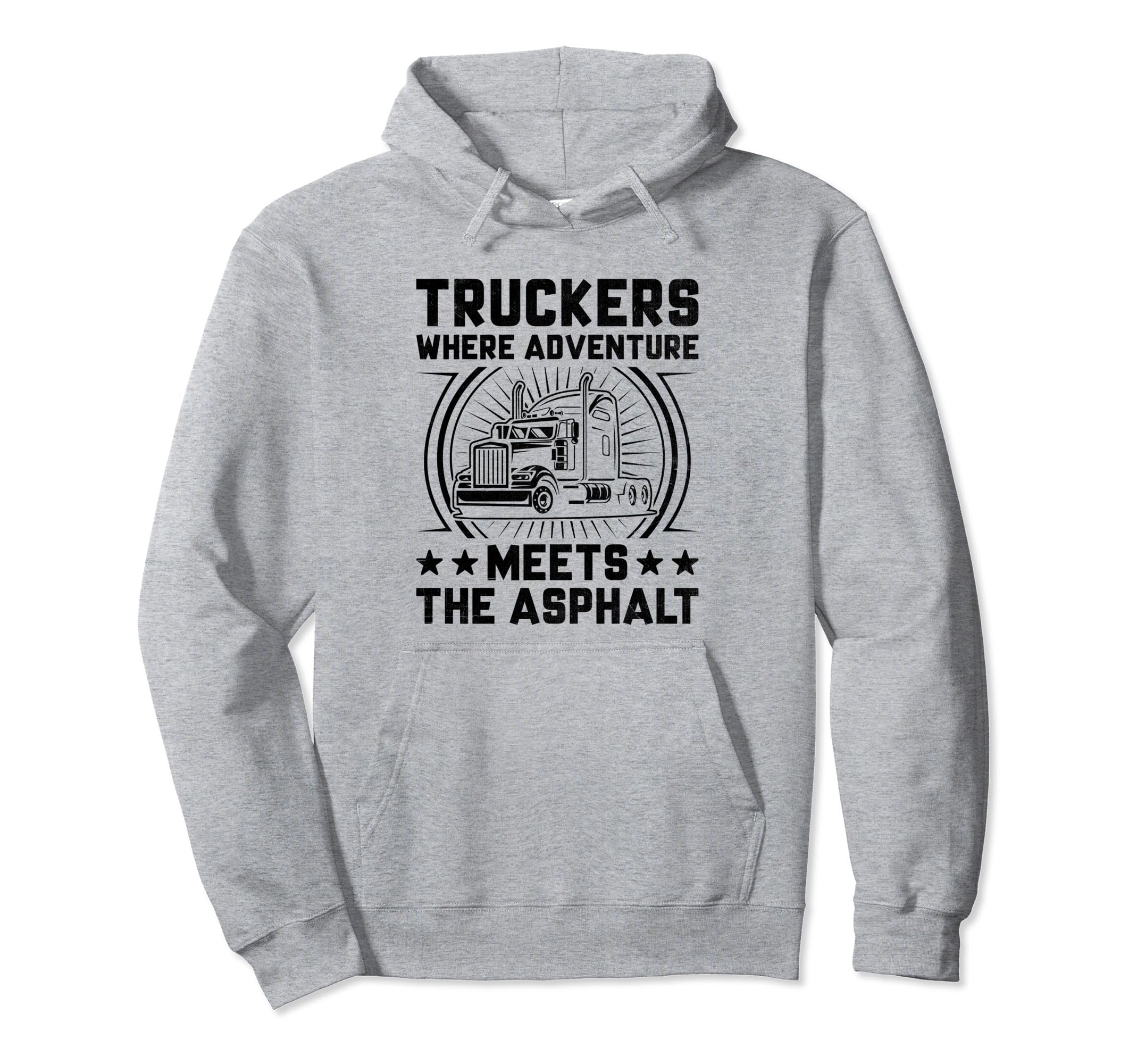 Trucker Driving Dad Trucker Father Truck Hoodie - Novelty Apparel Unisex - T-Shirt, Sweatshirt, Hoodie