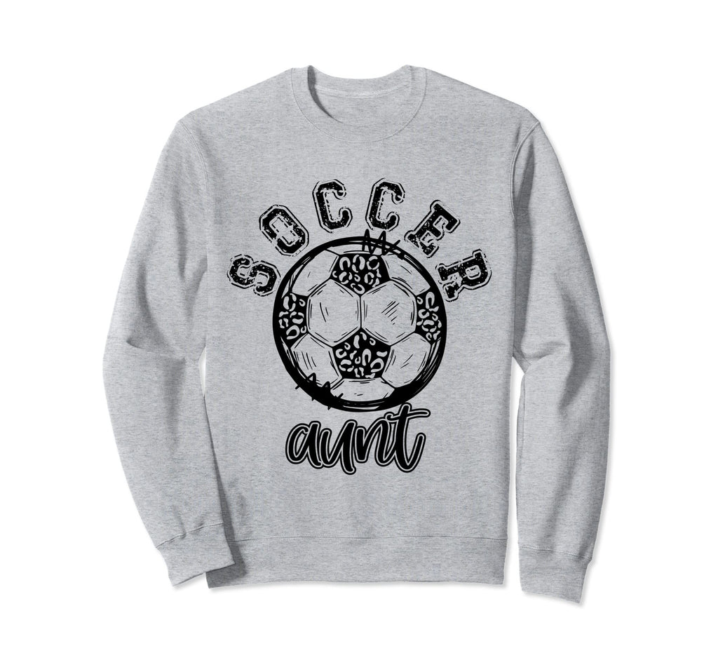 Soccer Aunt Leopard Cheetah Trendy Sweatshirt - Streetwear Style Unisex - T-Shirt, Sweatshirt, Hoodie