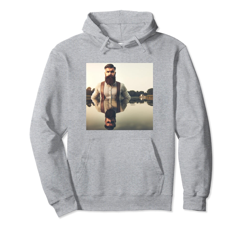 Bearded Dad Reflections Father Hoodie - Casual Everyday Wear for Adults - T-Shirt, Sweatshirt, Hoodie