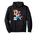 Dabbing Unicorn Luxembourg Football Hoodie - Custom Art Print Men Women - T-Shirt, Sweatshirt, Hoodie