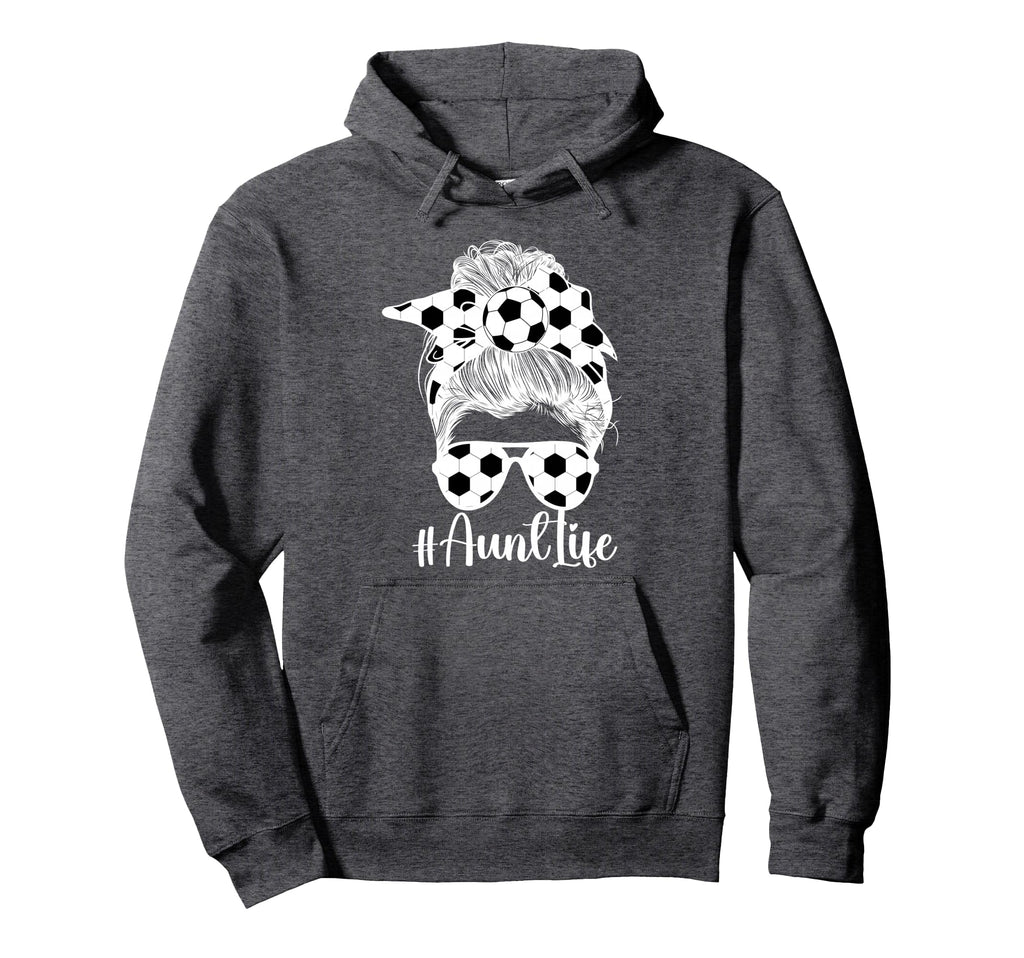 Soccer Aunt Life Auntie Soccer Player Hoodie - Minimalist Print for Adults - T-Shirt, Sweatshirt, Hoodie