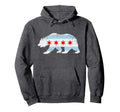 California Bear Chicago Flag Hoodie - Novelty Apparel for Adults - T-Shirt, Sweatshirt, Hoodie