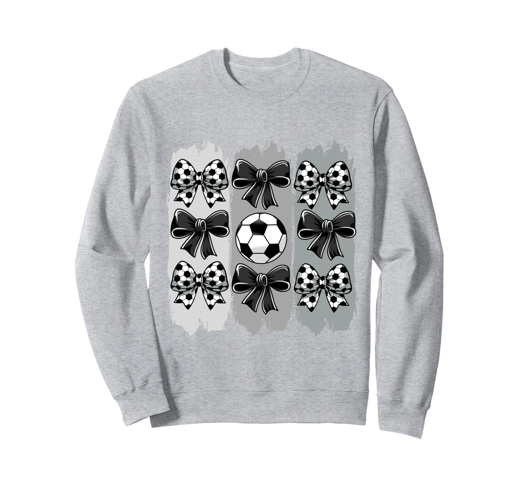Soccer Coquette Bow Soccer Ball Sweatshirt - Trendy Graphic for Adults - T-Shirt, Sweatshirt, Hoodie