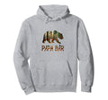 Papa Bear Silhouette Environmental Hoodie - Graphic Print Unisex - T-Shirt, Sweatshirt, Hoodie