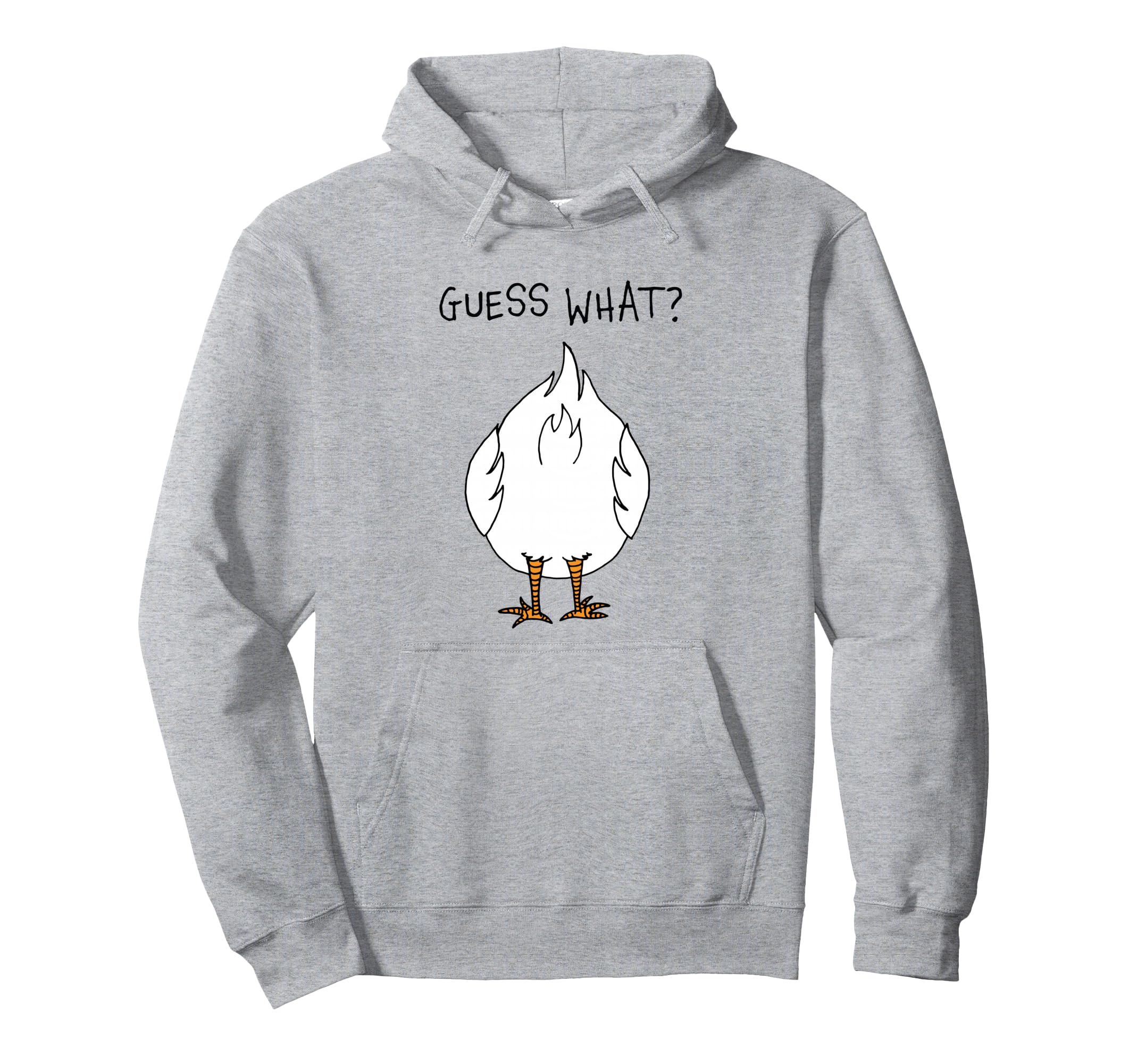 Funny Corny Dad Joke Guess What Chicken Hoodie - Custom Art Print Unisex - T-Shirt, Sweatshirt, Hoodie