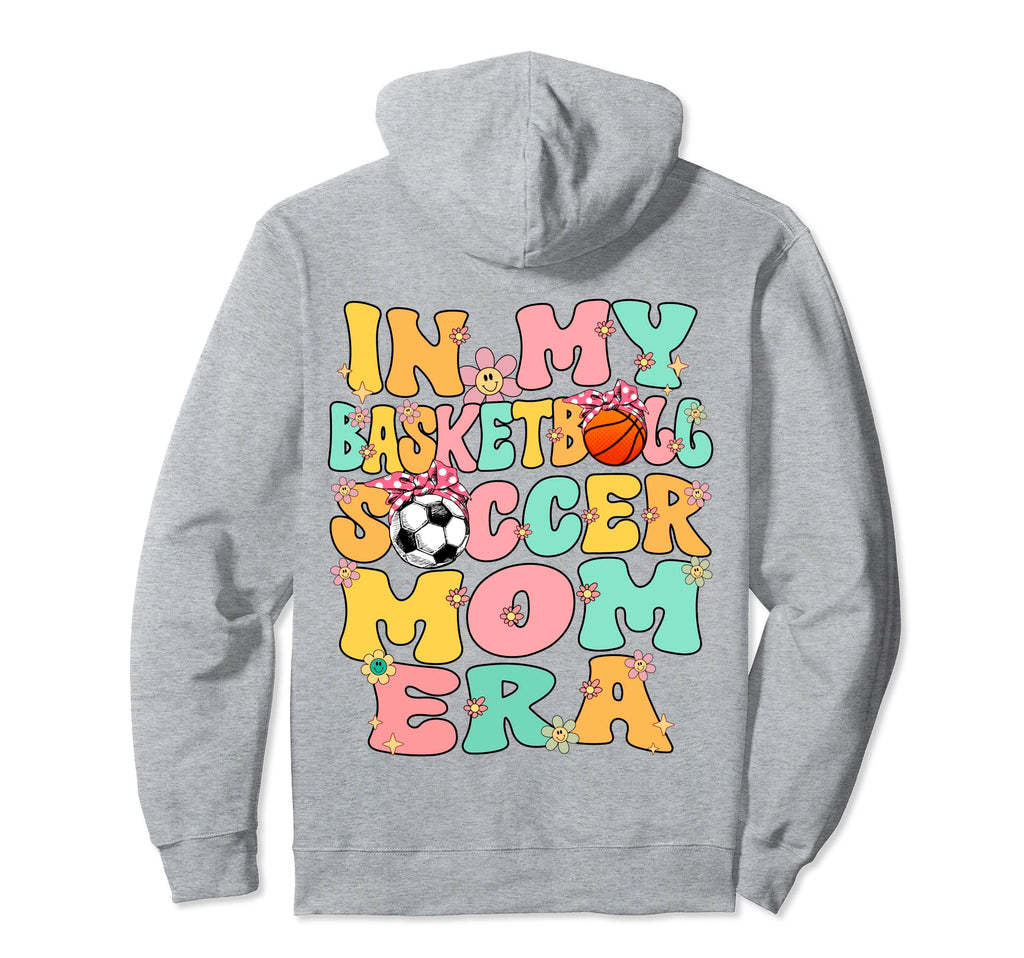 My Basketball Soccer Mom Era Groovy Hoodie - Custom Art Print Men Women - T-Shirt, Sweatshirt, Hoodie