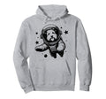 Dog Dad Mom Space Astronaut Bearded Collie Hoodie - Unique Graphic Unisex - T-Shirt, Sweatshirt, Hoodie