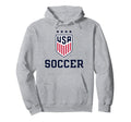 United States Soccer Icon Gray Uswnt Hoodie - Aesthetic Graphic Unisex - T-Shirt, Sweatshirt, Hoodie