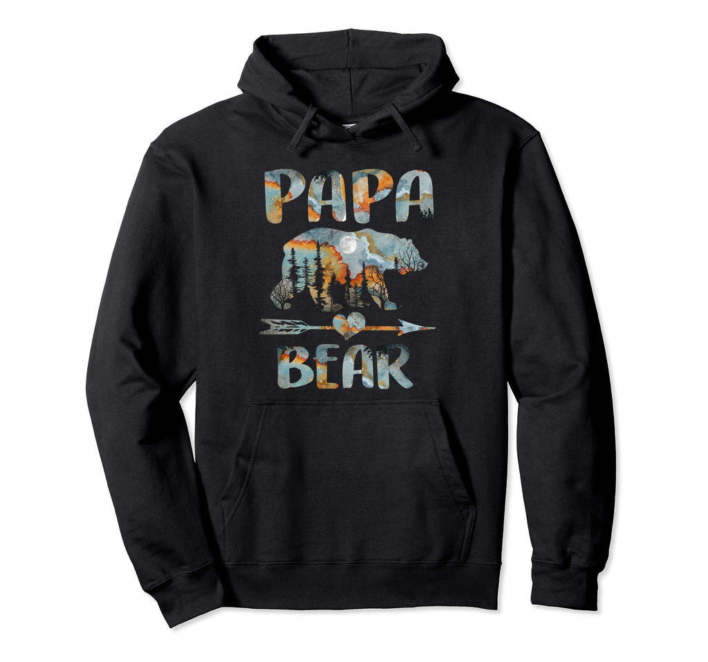 Papa Bear Matching Family Bear Camping Hoodie - Unique Graphic Men Women - T-Shirt, Sweatshirt, Hoodie