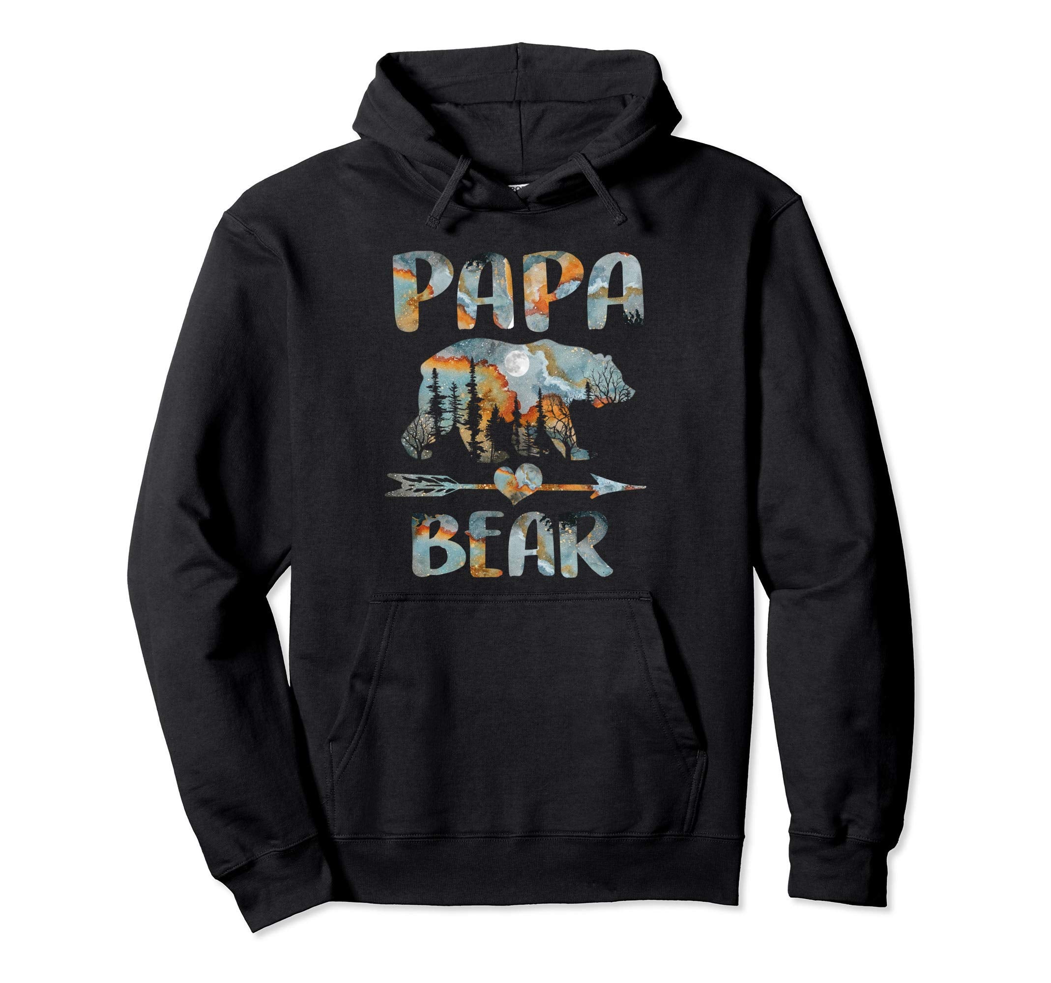 Papa Bear Matching Family Bear Camping Hoodie - Unique Graphic Men Women - T-Shirt, Sweatshirt, Hoodie