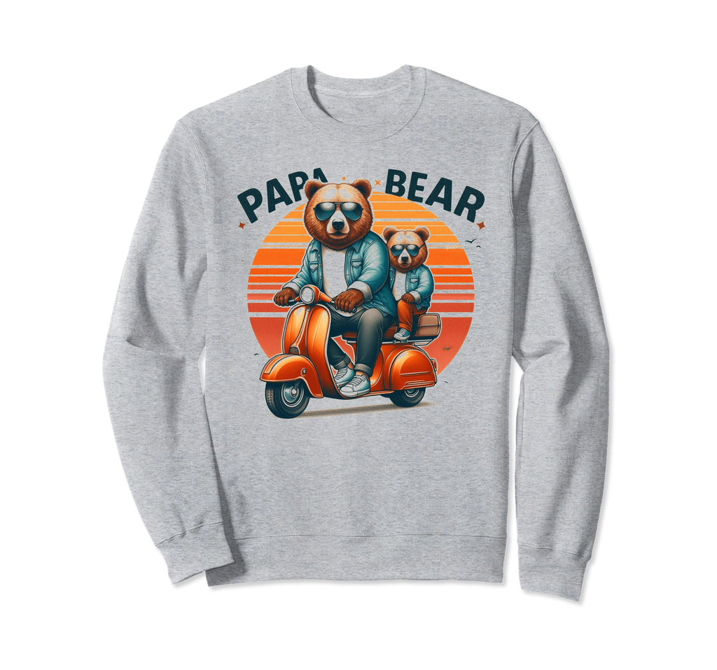 Papa Bear Sunglasses Funny Bear Dad Sweatshirt - Aesthetic Graphic Unisex - T-Shirt, Sweatshirt, Hoodie