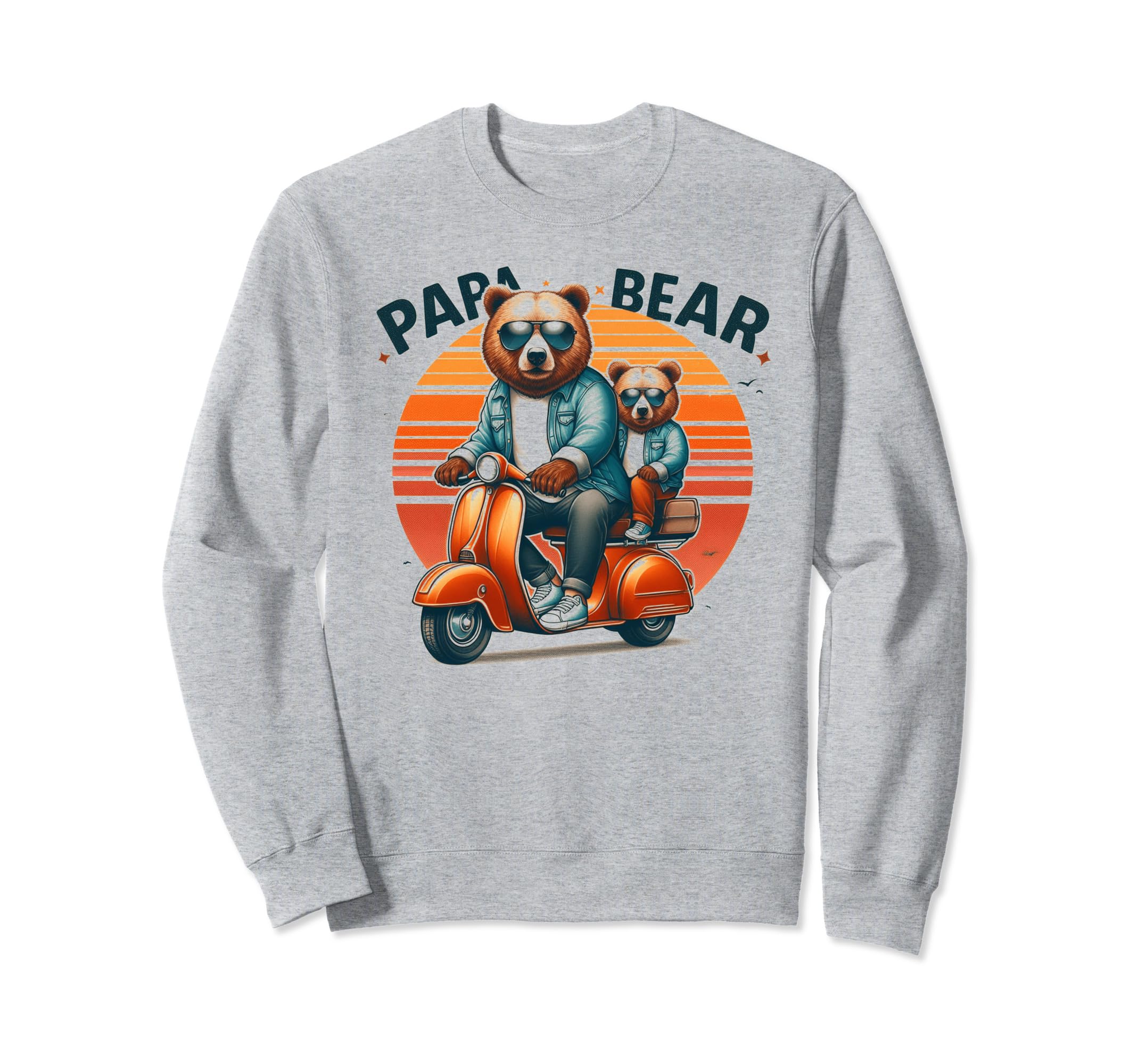 Papa Bear Sunglasses Funny Bear Dad Sweatshirt - Aesthetic Graphic Unisex - T-Shirt, Sweatshirt, Hoodie