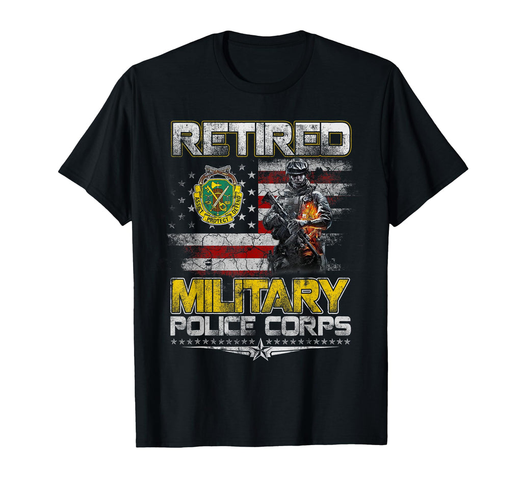 Retired Military Police Veterans Day T-Shirt - Aesthetic Graphic Men Women - T-Shirt, Sweatshirt, Hoodie