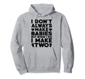Make Two Babies Twin Dad Funny Daddy Hoodie - Minimalist Print Unisex - T-Shirt, Sweatshirt, Hoodie