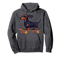 Dachshund Wiener Dog Sunglasses Hoodie - Custom Art Print Unisex - T-Shirt, Sweatshirt, Hoodie
