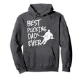 Best Pucking Dad Ever Funny Hockey Pun Hoodie - Novelty Apparel for Adults - T-Shirt, Sweatshirt, Hoodie