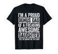 Im Proud Bonus Dad Freaking Awesome T-Shirt - Unique Graphic Unisex - T-Shirt, Sweatshirt, Hoodie