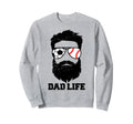 Soccer Baseball Dad Messy Hair Sweatshirt - Minimalist Print for Adults - T-Shirt, Sweatshirt, Hoodie