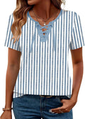 Womens Criss Cross Short Sleeve V-Neck Floral Summer - Adult & Kids T-Shirts, Sweatshirts & Hoodies apparel design preview 1