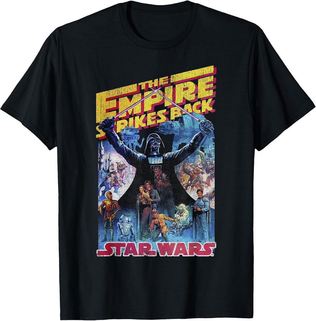 Empire Strikes Back Retro Poster - Adult & Kids T-Shirts, Sweatshirts & Hoodies apparel design preview 1