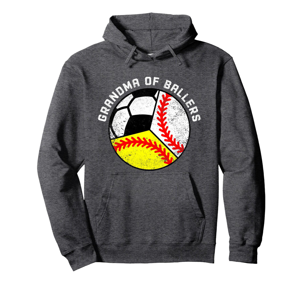Grandma Ballers Funny Baseball Hoodie - Streetwear Style for Adults - T-Shirt, Sweatshirt, Hoodie