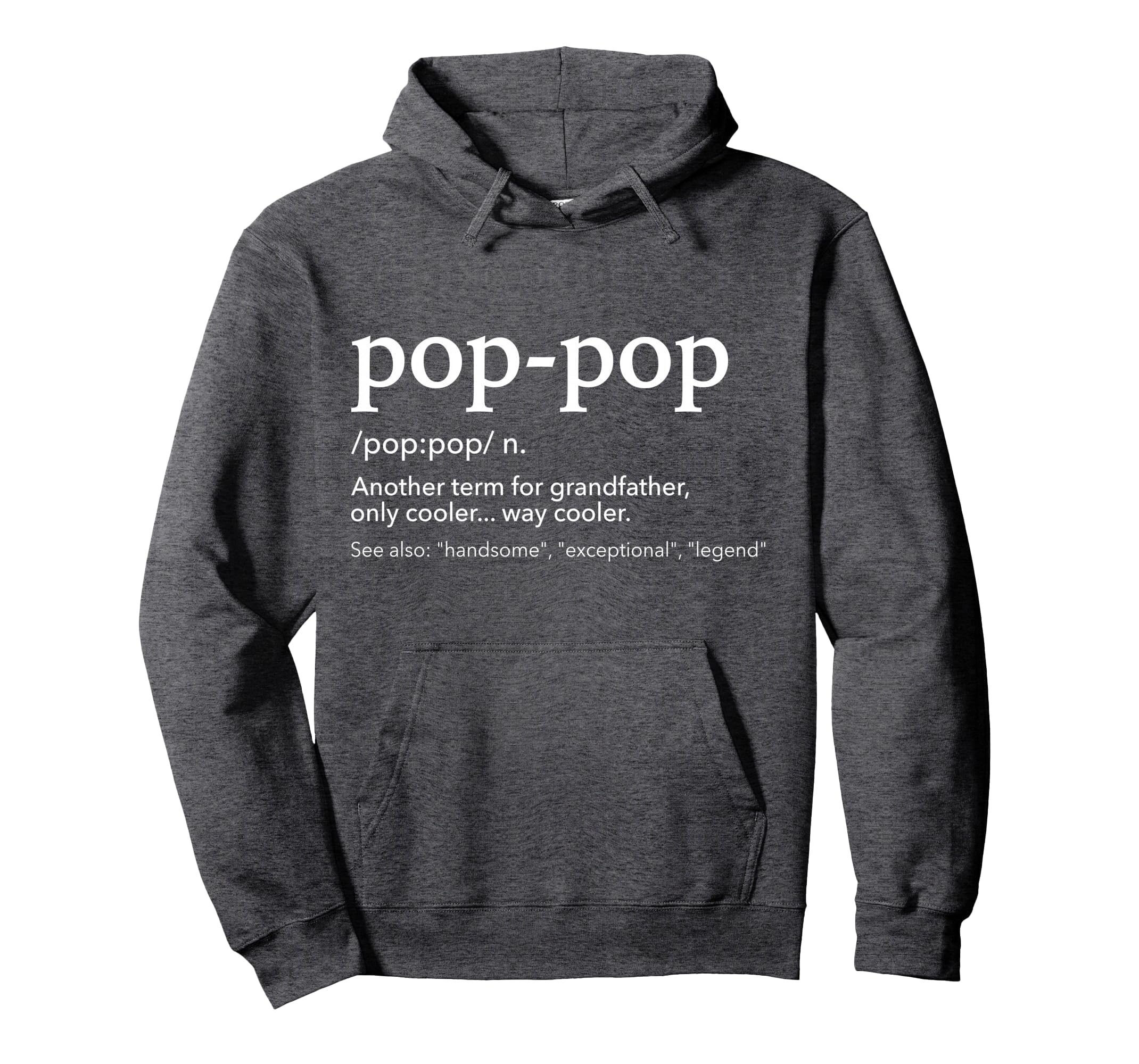 Funny Pop Pop Grandpa Fathers Day Hoodie - Minimalist Print Men Women - T-Shirt, Sweatshirt, Hoodie