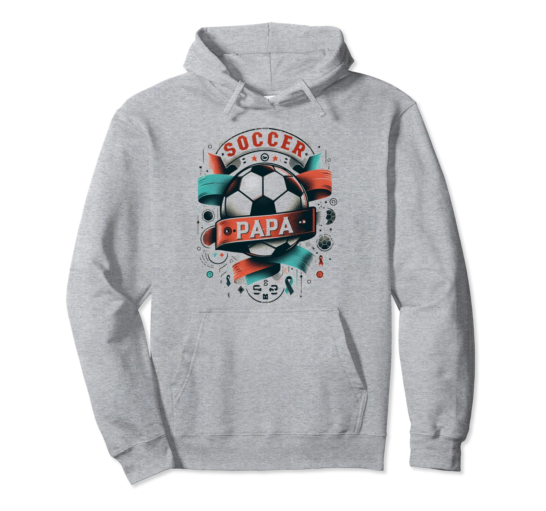 Soccer Papa Family Matching Dad Fathers Hoodie - Custom Art Print Unisex - T-Shirt, Sweatshirt, Hoodie