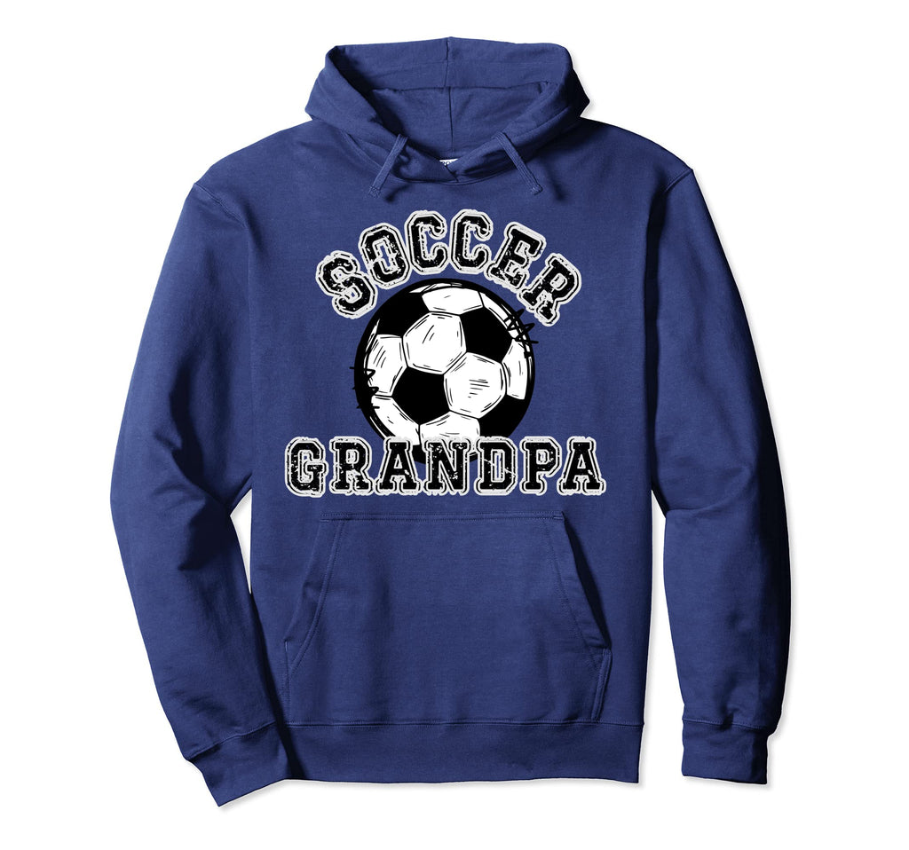 Soccer Ball Distressed Trending Grandpa Hoodie - Unique Graphic for Adults - T-Shirt, Sweatshirt, Hoodie