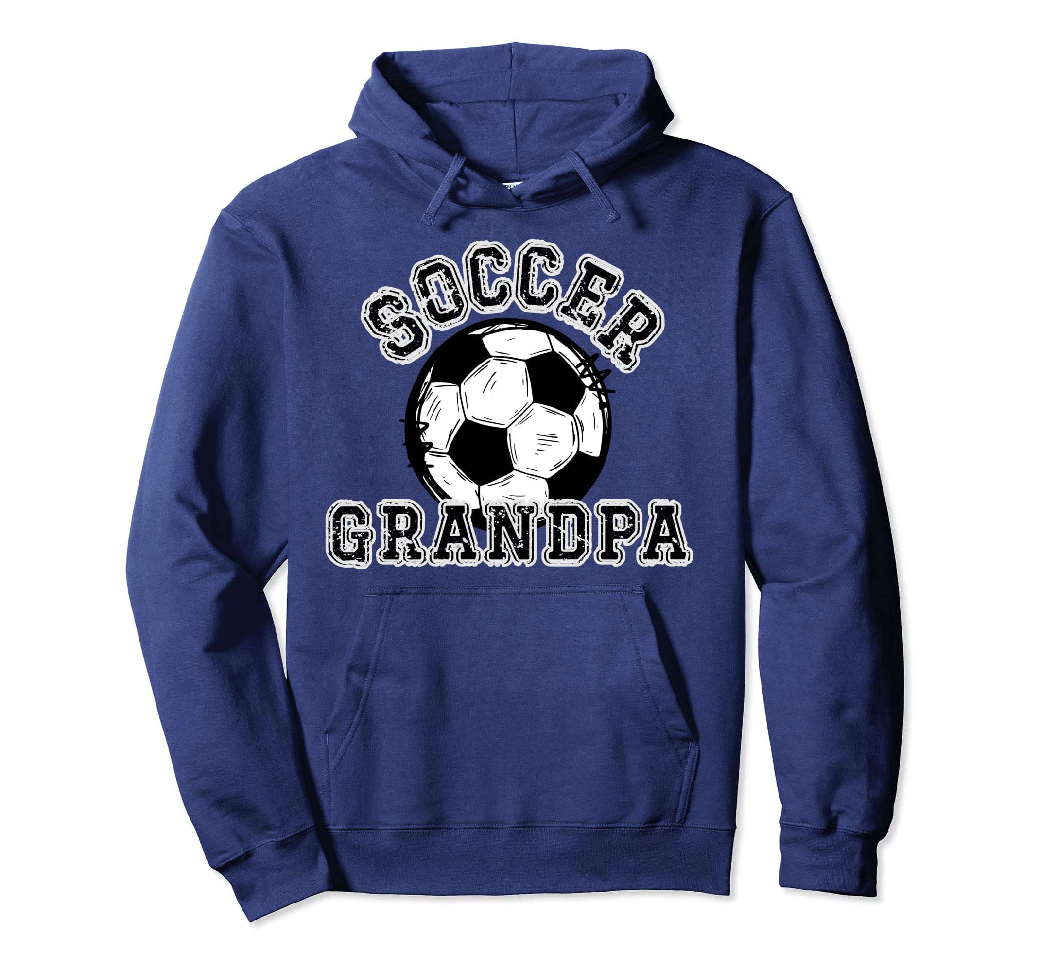 Soccer Ball Distressed Trending Grandpa Hoodie - Unique Graphic for Adults - T-Shirt, Sweatshirt, Hoodie