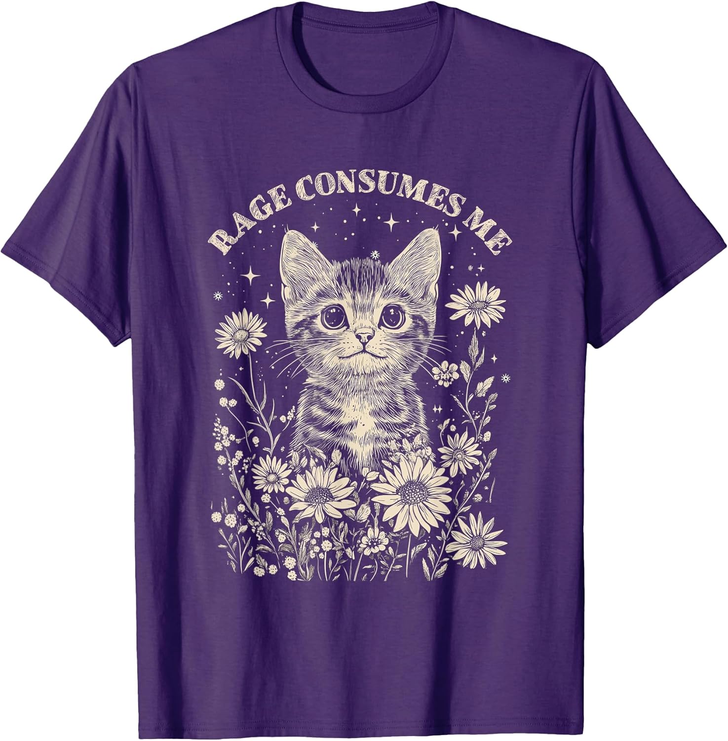Kitten Flower Cat Lover - Adult & Kids T-Shirts, Sweatshirts & Hoodies apparel design preview 1