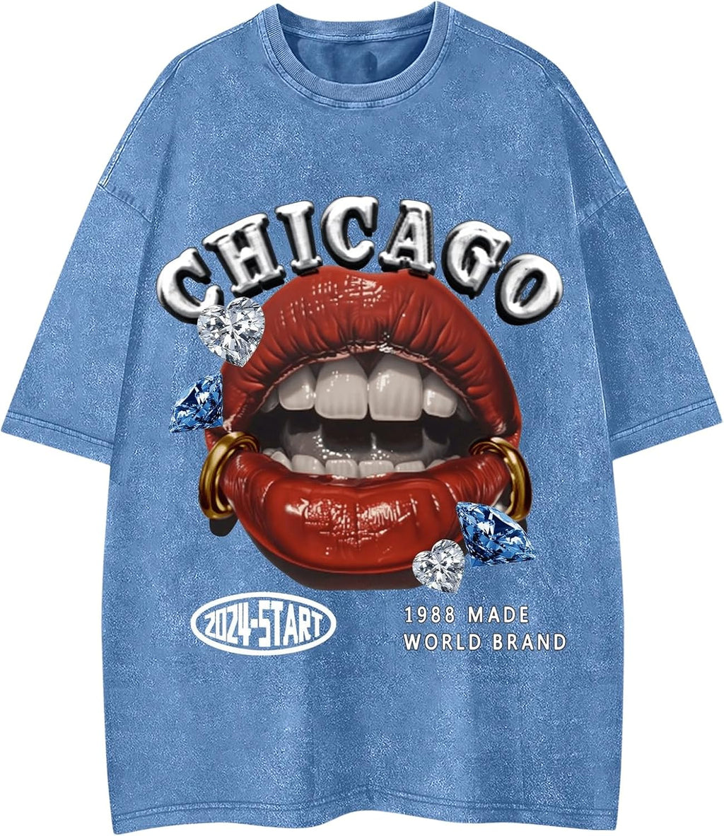 Men's Lip Graphic Vintage Hipster Hip Hop Crew Neck - Adult & Kids T-Shirts, Sweatshirts & Hoodies apparel design preview 1