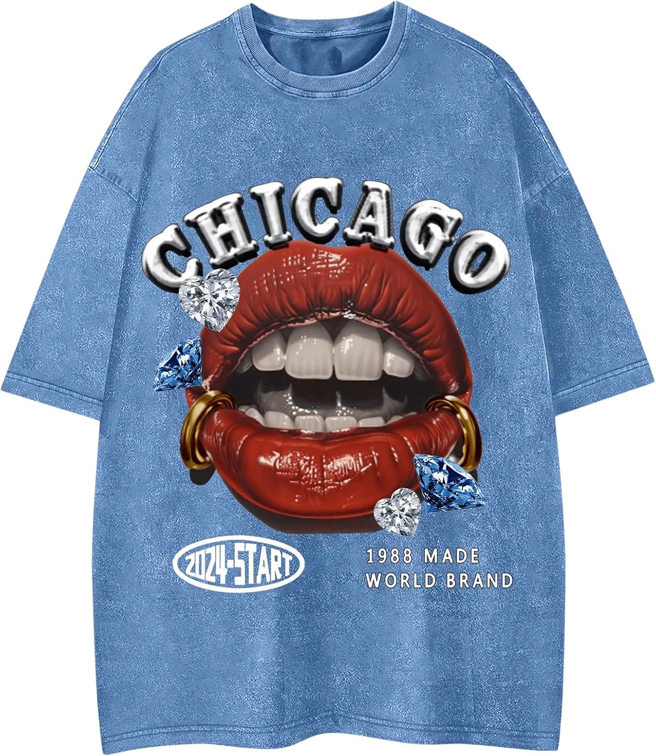 Men's Lip Graphic Vintage Hipster Hip Hop Crew Neck - Adult & Kids T-Shirts, Sweatshirts & Hoodies apparel design preview 1