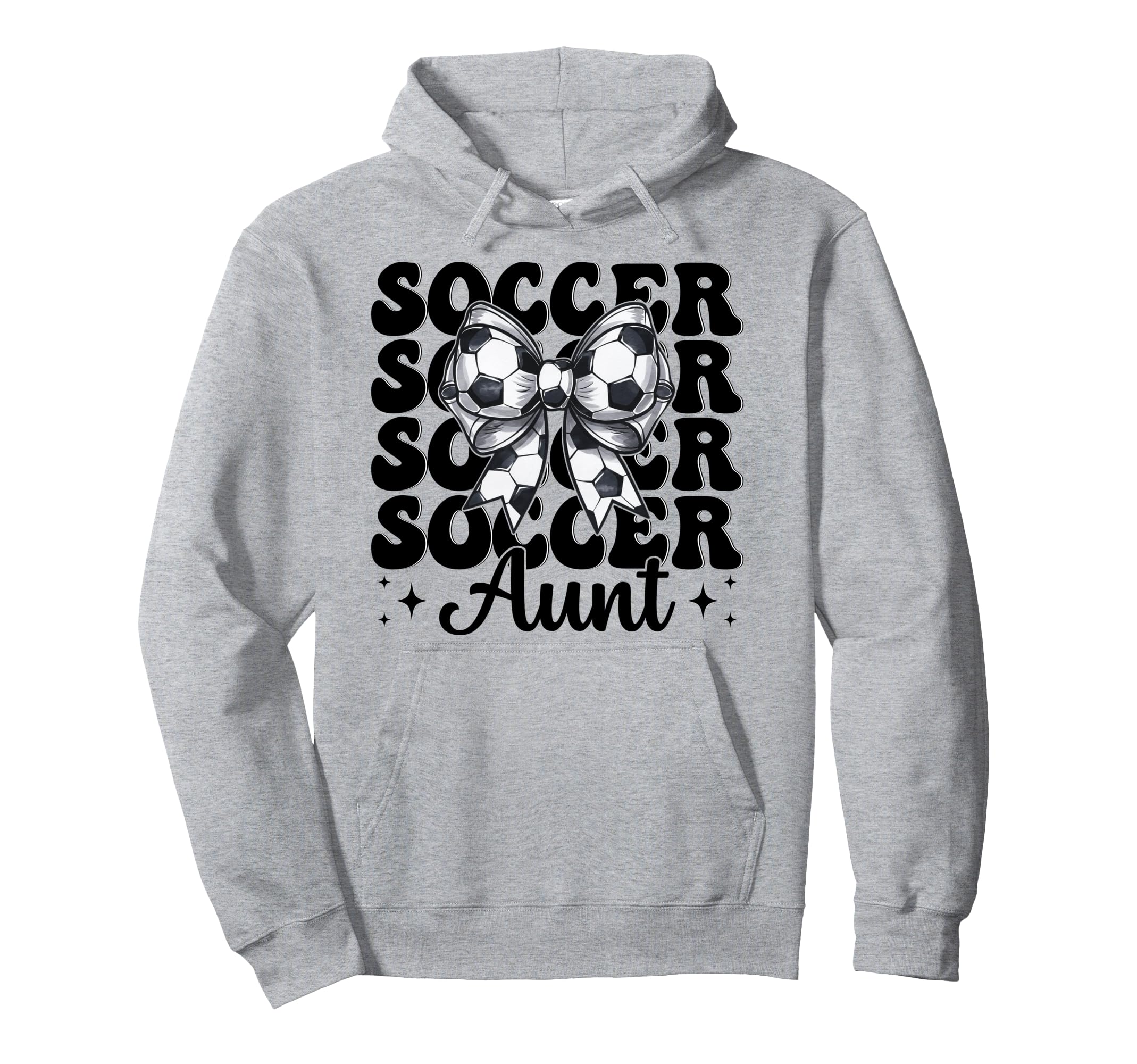 Soccer Aunt Soccer Auntie Coquette Bow Hoodie - Graphic Print Men Women - T-Shirt, Sweatshirt, Hoodie