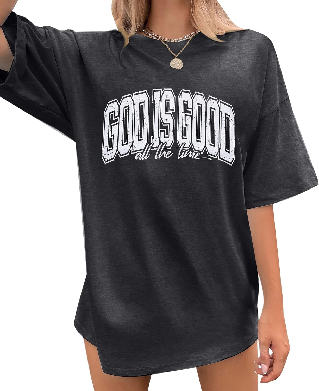 God is Good Christian for Women Oversized Jesus - Adult & Kids T-Shirts, Sweatshirts & Hoodies apparel design preview 1