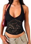 Women's Lace Halter Tops Going Out V Neck Crop - Adult & Kids T-Shirts, Sweatshirts & Hoodies apparel design preview 1