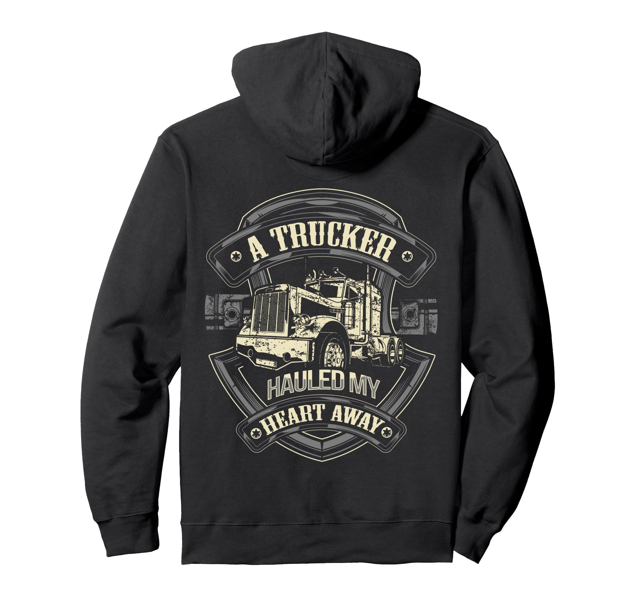 Truck Driver Wife Love Trucker Girlfriend Hoodie - Unique Graphic Unisex - T-Shirt, Sweatshirt, Hoodie