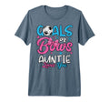 Gender Reveal Goals Or Bows Auntie T-Shirt - Novelty Apparel for Adults - T-Shirt, Sweatshirt, Hoodie