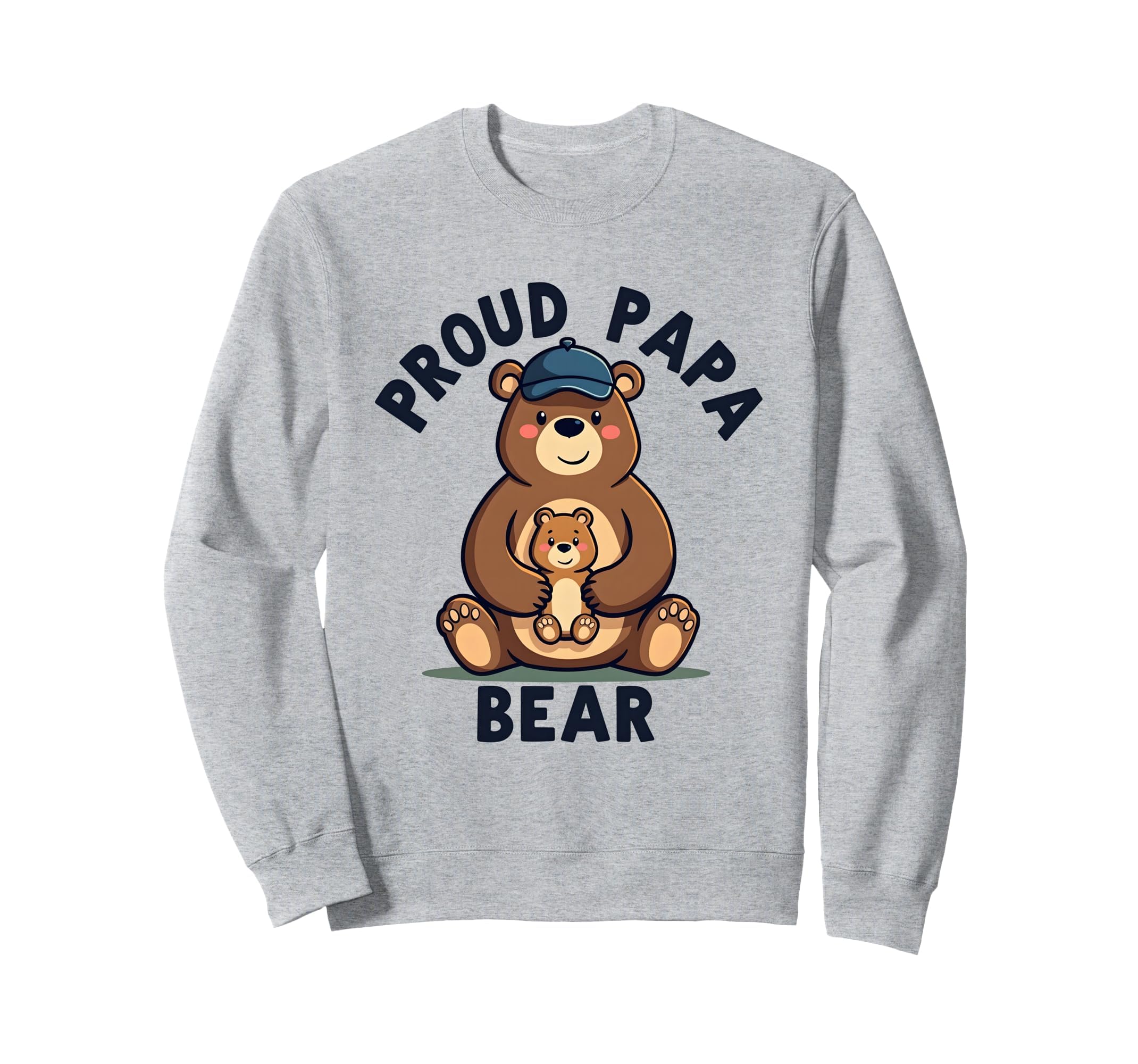 Proud Papa Bear New Dad Father Sweatshirt - Custom Art Print Unisex - T-Shirt, Sweatshirt, Hoodie