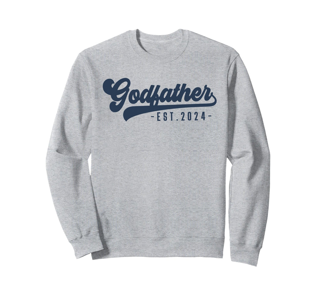 Godfather Est 2024 Godfather To Be Sweatshirt - Minimalist Print Men Women - T-Shirt, Sweatshirt, Hoodie