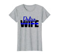 Police Wife Back Blue Support T-Shirt - Casual Everyday Wear for Adults - T-Shirt, Sweatshirt, Hoodie