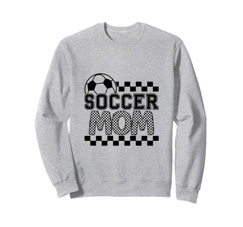 Soccer Mom Checker Checkered Sweatshirt - Minimalist Print for Adults - T-Shirt, Sweatshirt, Hoodie