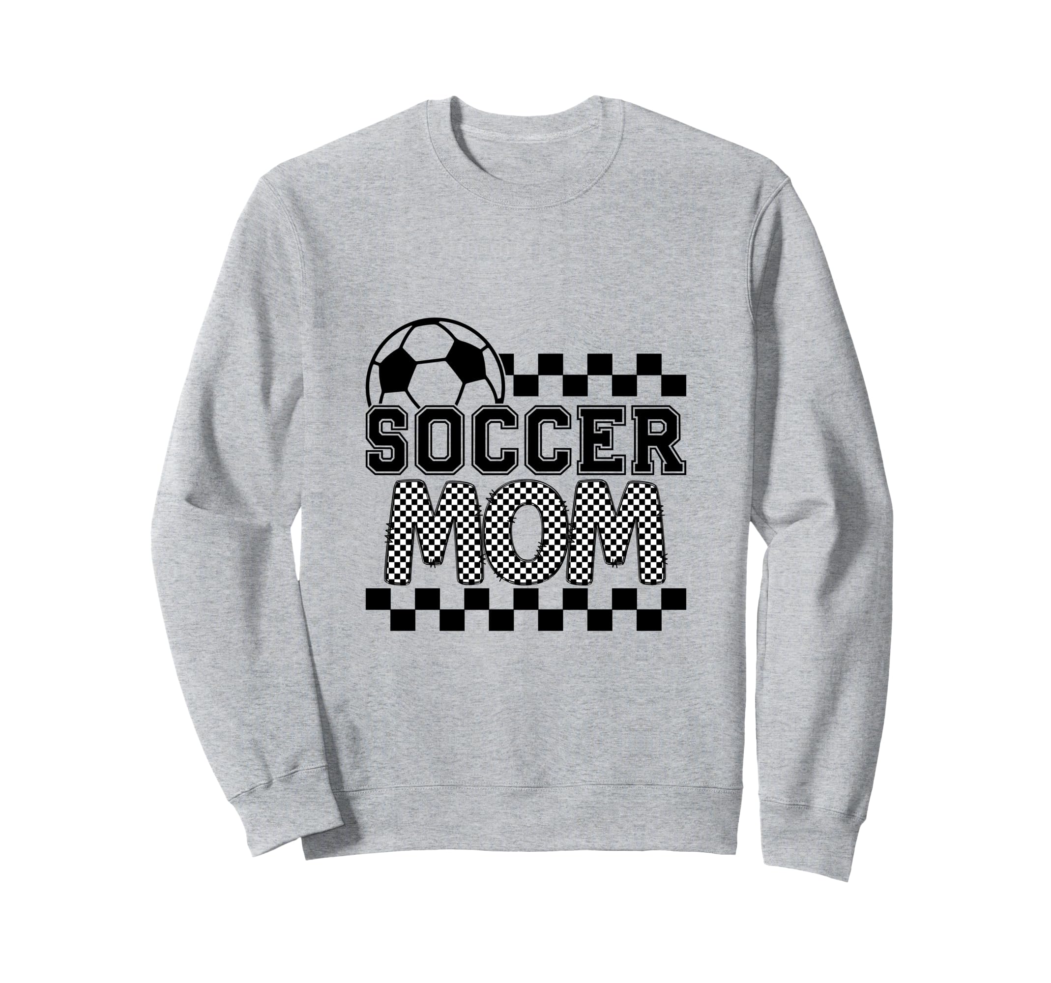 Soccer Mom Checker Checkered Sweatshirt - Minimalist Print for Adults - T-Shirt, Sweatshirt, Hoodie