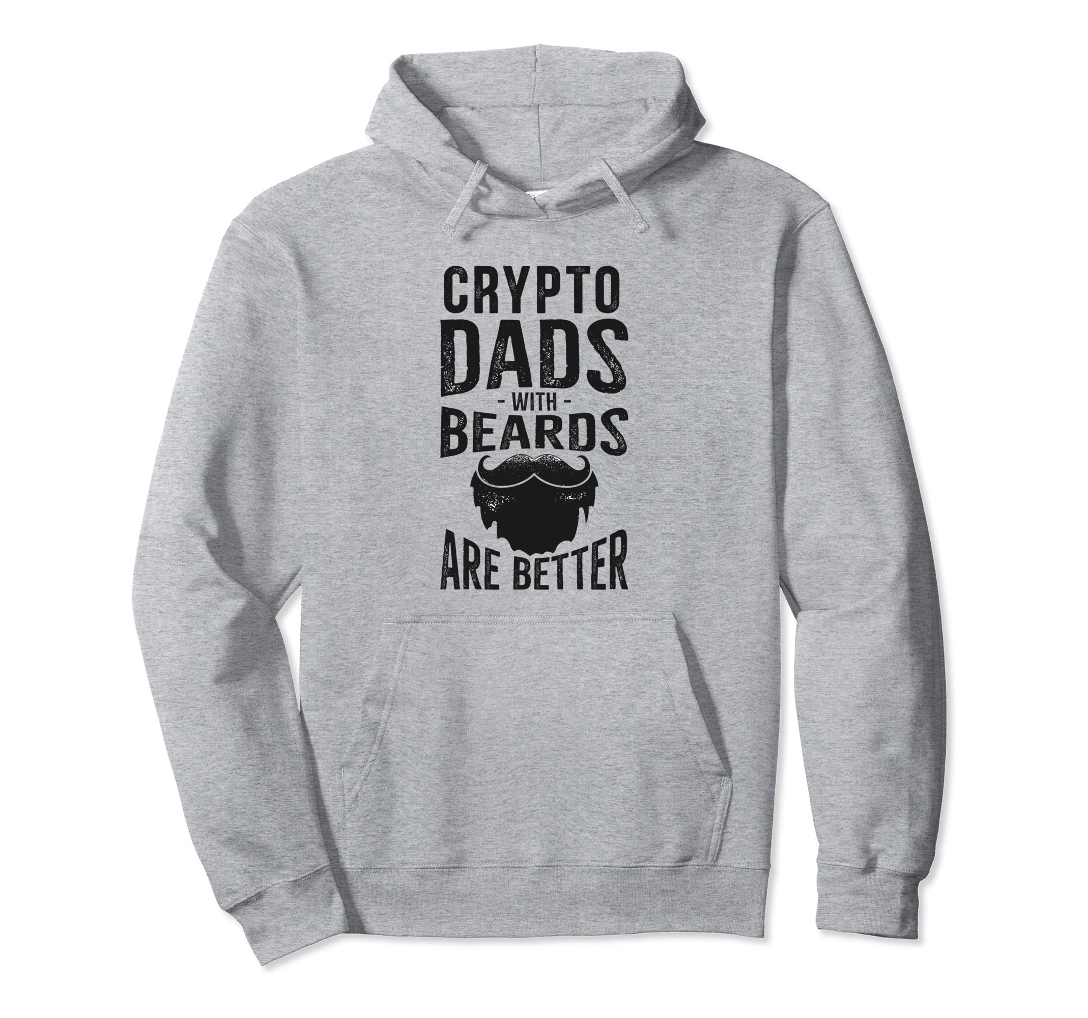 Funny Crypto Bearded Dad Hoodie - Fun Novelty Design for Adults - T-Shirt, Sweatshirt, Hoodie