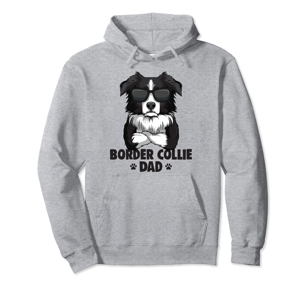 Border Collie Dad Gift Ideas Hoodie - Minimalist Print for Adults - T-Shirt, Sweatshirt, Hoodie