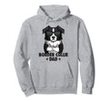 Border Collie Dad Gift Ideas Hoodie - Minimalist Print for Adults - T-Shirt, Sweatshirt, Hoodie