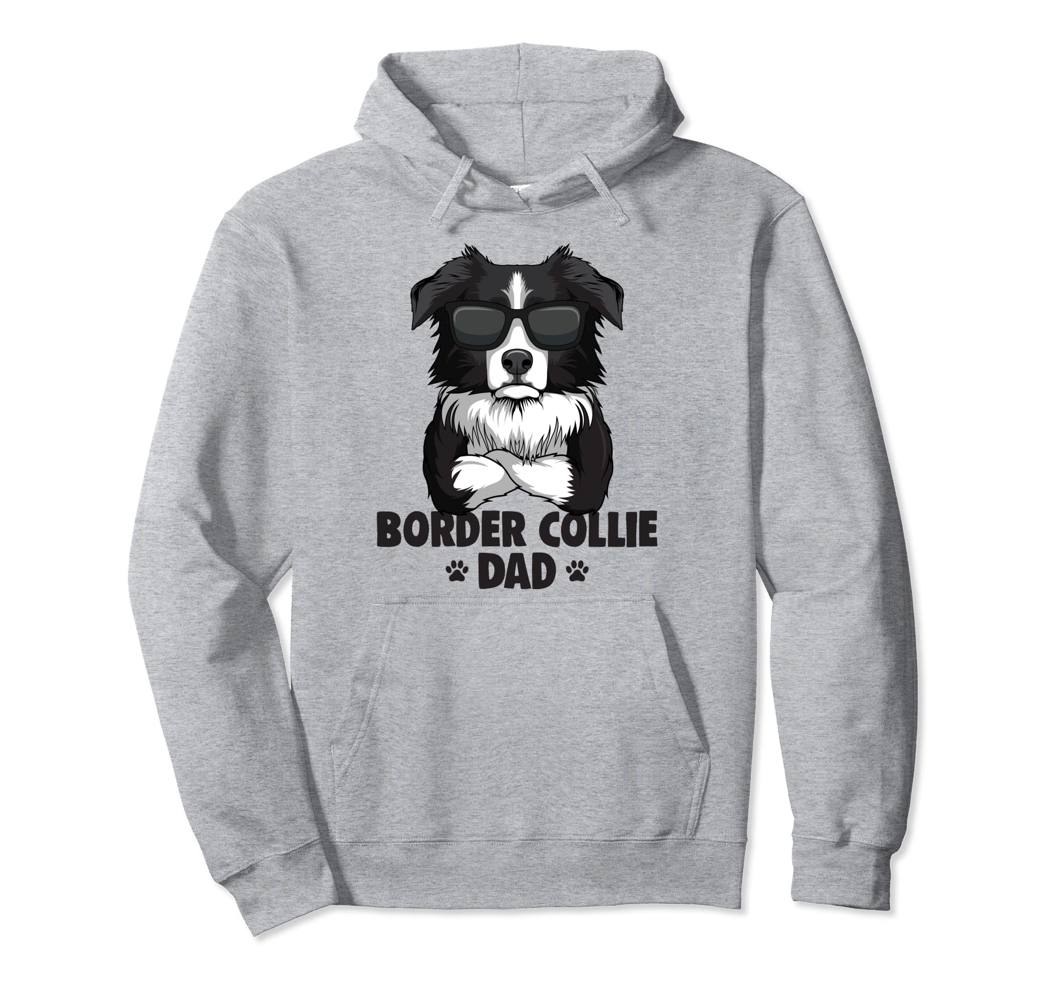 Border Collie Dad Gift Ideas Hoodie - Minimalist Print for Adults - T-Shirt, Sweatshirt, Hoodie