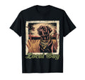 Black Lab Hunting Dog Marsh Scene Sunset T-Shirt - Graphic Print Unisex - T-Shirt, Sweatshirt, Hoodie